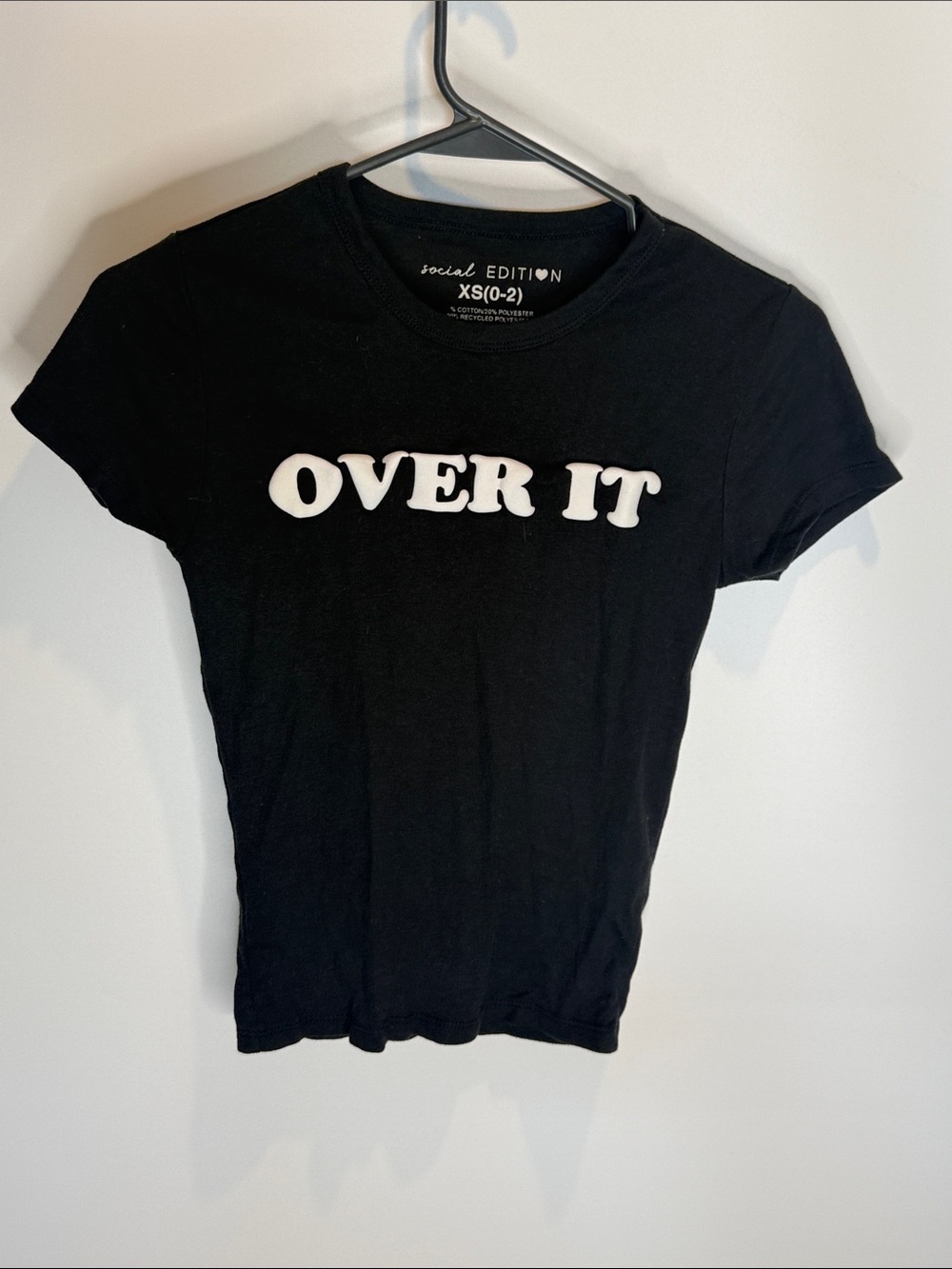 Social Edition Black 'OVER IT' Graphic Tee Size: XS